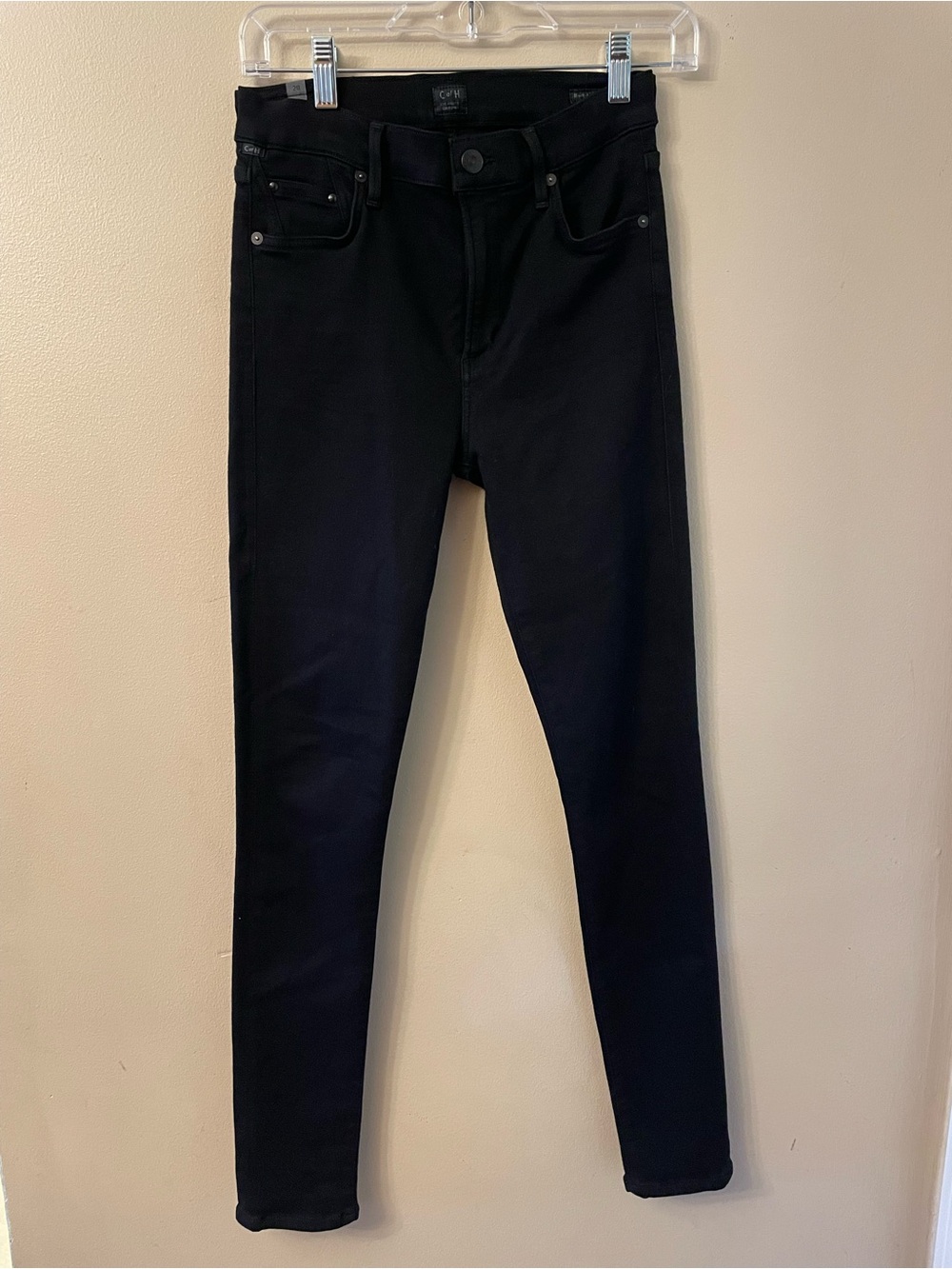 Citizens Of Humanity Black High-Rise Skinny Jeans - Sleek Fit *see below *